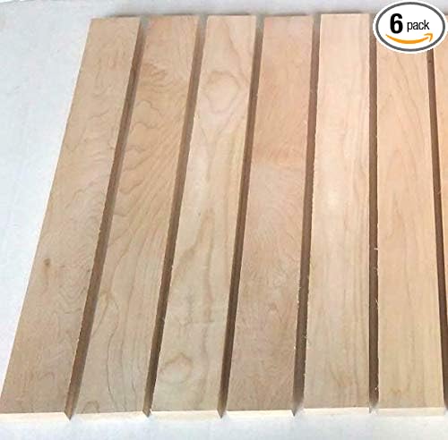 Woodchucks Wood Maple 3/4 Inch x 2 Inch x 16 Inch Solid Hardwood Lumber as Cutting Board Wood (6 Pack)