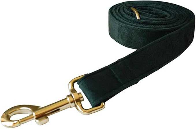 Velvet Dog Collar and Leash Set with Quick Release Metal Buckle | Bright & Stylish Leash and Collar Set, Soft Heavy Duty Pet Collars Adjustable for Samll Medium Large Dogs or Cats