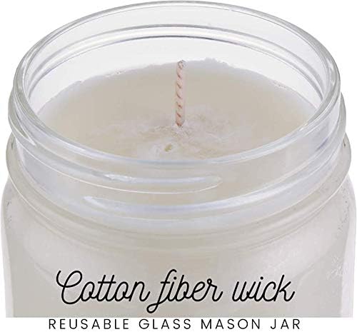 Nika's Home Vanilla Bean Soy Candle - 12oz Mason Jar - Non-Toxic - Hand Poured in The USA, Long Burning 50-60 Hours Highly Scented All Natural, Clean Burning