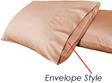 TAOSON 100% Cotton 300 Thread Count Envelope Style Body Pillow Cover,Long Pillowcase Pillow Protector Cushion Cover Non Zippered 20"x48" Fits 21 x 48 Grey/Gray Solid
