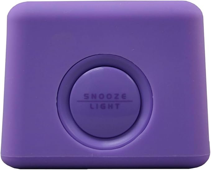 Equity 70912 Digital Purple Silicone Cube Alarm Clock with On-Demand Backlight