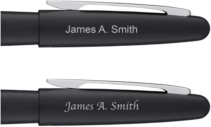Goldspot Personalized Pilot Metropolitan Animal Crocodile Fountain Pen in Custom Engraved Pen in Matte Black