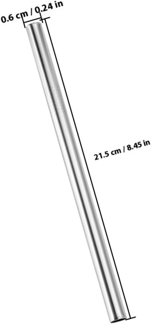 Zerodeko Reusable Stainless Steel Straws Set with Straw Cleaner Brush 24pcs for Tumblers Coffee Tea Party Drinks Sturdy Eco-friendly