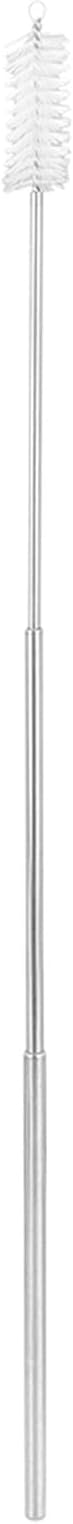 FTVOGUE Collapsible Stainless Steel Straw with Travel Case and Cleaning Brush for Tumblers Cups Smoothies Milkshakes Juice (Black)