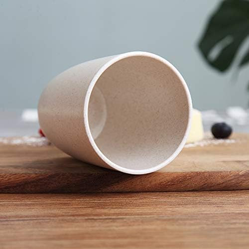 Eco-friendly Unbreakable Reusable Drinking Cup for Adult(12 OZ), Wheat Straw Glasses Healthy Tumbler Set 5-Multicolor, Dishwasher Safe