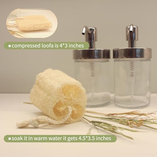 6Pack Luffa Sponges Gentle Exfoliating Body Scrubber for Shower Natural Loofah Sponge Unveil Your Skin's Natural Beauty…