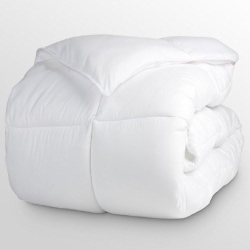 Luxurious and Hypoallergenic 600 Thread Count 1 Piece Down Alternative Comforter 100% Egyptian Cotton Solid (Twin/Twin XL, White)