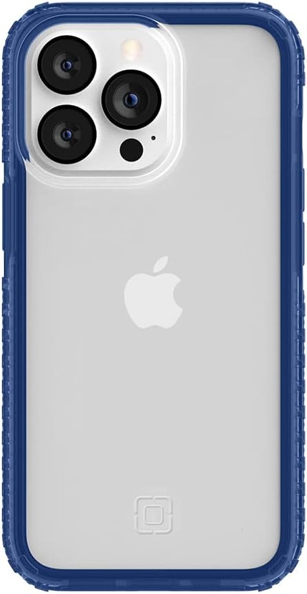 Incipio Grip Series Case for 6.1-Inch iPhone 13 Pro, Classic Blue/Clear