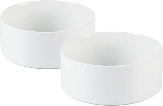 Havniva 5.1” Ceramic Dog Bowls, Small Dog Food and Water Bowl Set of 2, Durable Dog Water Bowl with Non-Slip Rubber Base Large Capacity Pet Feeding Bowl for Small Dogs