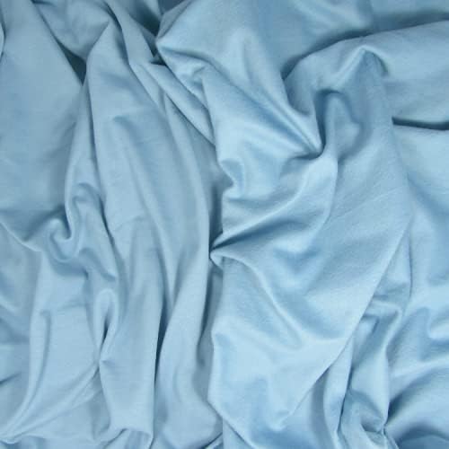 Organic Cotton Fleece Fabric - 12 Ounce - Baby Blue - by The Yard