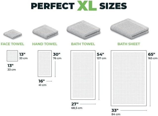 K-25 Waffle Towels for Bathroom, 100% Cotton Quick Dry Towel, Lightweight, Soft K25 Towel (Bath Towel, Frost Gray)