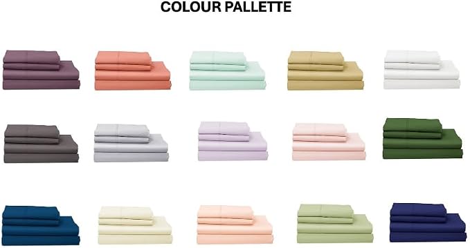 Organic Cotton Long Staple Silky Soft Single Pick Sateen Bed Sheet Set - Luxurious & Premium Hotel Quality - GOTS Certified - Solid Dyed (Vineyard Green, Queen (U.S. Standard))