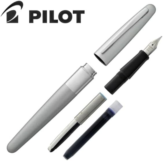 Goldspot Personalized Pilot Metropolitan Medium Point Fountain Pen in Custom Engraved Pen in Silver