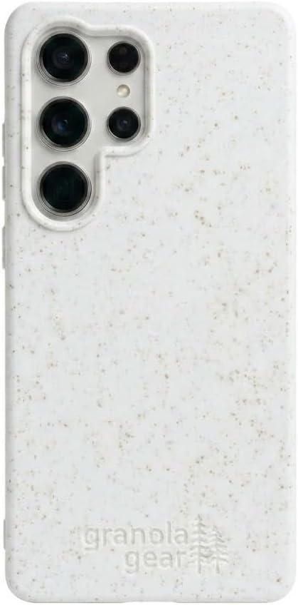 Eco by GranolaGear - Eco-Friendly Phone Case for Samsung Galaxy S25 Ultra - Biodegradable, Compostable, Plastic-Free, Made from Plants - Alpine Snow