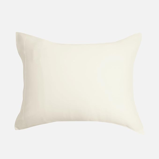 DOZ Pillowcase Set, 100% Viscose derived from Bamboo, Organically Grown, Buttery Soft, Silky, Breathable, Cooling, Oeko-TEX, High GSM, 2-Pack, Envelope Closure (King, Ivory)