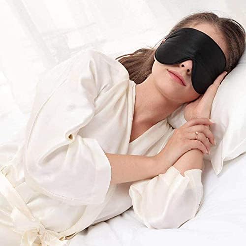 Alaska Bear Organic Silk Sleep Mask in Black Bundle Black Stars Silk Sleep Mask