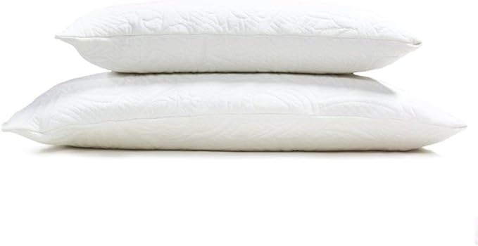 Happsy Organic Latex Pillow - Standard Bed Pillow with Breathable Cotton - Eco-Friendly & Non-Toxic Neck Pillow for Back Support and Neck Pain Relief - Made in USA