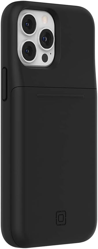 Incipio Stashback Wallet Case for iPhone 12 Pro Max & 13 Pro Max – Slim Dual-Layer Protective Case with 12ft Drop Protection, Slide-Out Card Storage, Shock-Absorbing, Scratch-Resistant - Jet Black