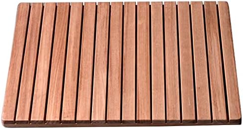 U/D Bath Mats Rugs, Wooden Sturdy Water Proof Bathroom Board, for Signature Living Bamboo Bath Mat for Bathroom, Outdoor Shower,Natural Wood,40x70cm