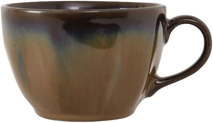 Tuxton China GAJ-083 Cup, 10-1/2 oz., 4" Diameter x 2-3/4"H, Round, with Handle, Microwave and Dishwasher Safe, Oven Proof, Fully Vitrified, Ceramic, TuxTrendz, Artisan, Mojave, Pack of 24