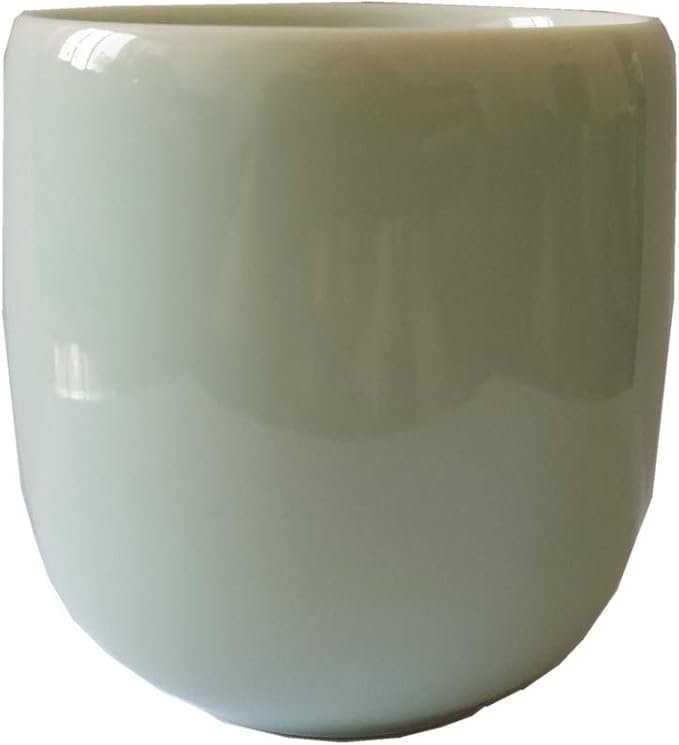 Teacups 5-Ounce Japanese Style Coffee Cup Glazed Porcelain Mugs Beer Handmade Celadon(1, Sky Blue)