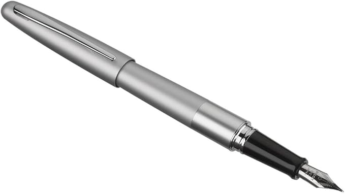Goldspot Personalized Pilot Metropolitan Classic Fountain Pen in Custom Engraved Pen in Silver