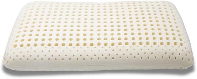 OrganicTextiles Dunlop Organic Latex Pillow with Organic Cotton Cover (Standard, 2-Pack) GOTS & GOLS Certified, Bed Pillow for Sleeping, Neck Pain Relief, Head Support, for Side Back Stomach Sleeper