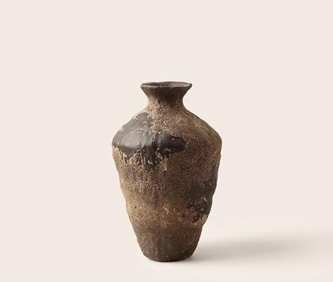Wabi-Sabi Coarse Pottery Vintage Vase: Let Your Home Breathe with Natural Zen