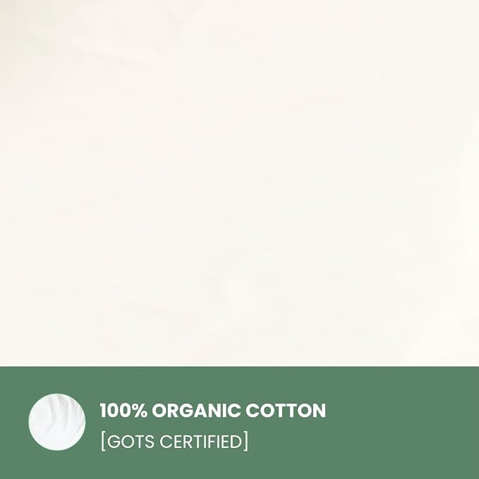 ORGANIC TEXTILES Premium Quality Bed Sheets - Organic Cotton 410 Thread Count - GOTS Certified - Full, (4 Pc. Set) - Ivory