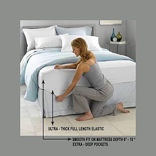 100% Organic Cotton 4 Piece Bed Sheet Set GOTS Certified 300 Thread Count Hypoallergenic Bedding Upto 18 Inch Deep Super Soft Cool Marrow Stitch (Navy Blue, King)