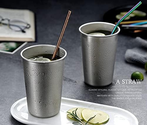 Rose Gold Metal Straws 100Pcs.Bulk Order Stainless Steel Straws 8.5'' x6mm Drinking Straws Reusable for 20/30Oz for Yeti RTIC SIC Ozark Trail Tumbler (8.5" Long, Rose Gold-100pcs Straight)