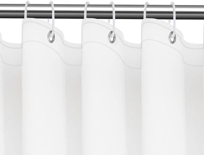 FGY Shower Curtain Liner 72" x 72” Waterproof & Washable PEVA Shower Liner with 12 Metal Grommet (White)