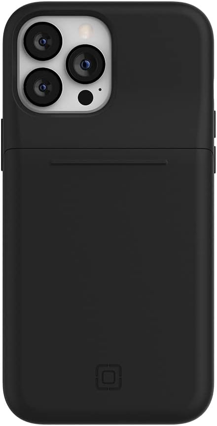 Incipio Stashback Wallet Case for iPhone 12 Pro Max & 13 Pro Max – Slim Dual-Layer Protective Case with 12ft Drop Protection, Slide-Out Card Storage, Shock-Absorbing, Scratch-Resistant - Jet Black