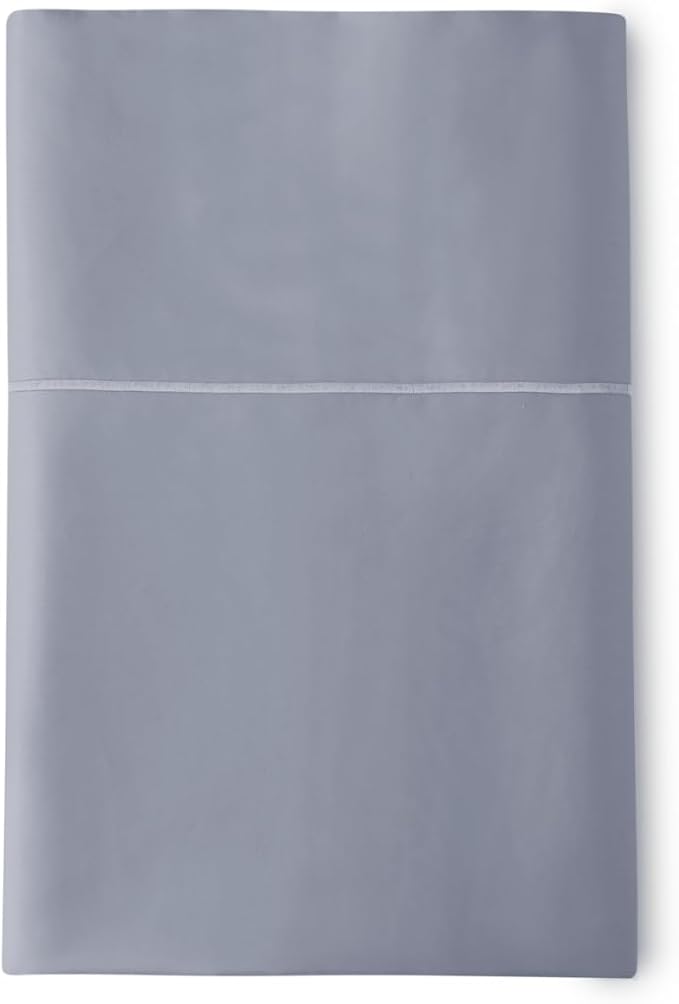 Certified Organic Twin Flat Sheet Only - 100% Organic Cotton Top Sheet with Luxurious Soft and Breathable 300 Thread Count Sateen Weave Finish - GOTS & Fairtrade Certified (Mineral, Twin)