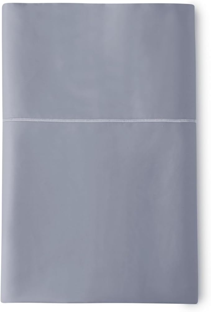 Certified Organic King Flat Sheet Only - 100% Organic Cotton Top Sheet with Luxurious Soft and Breathable 300 Thread Count Sateen Weave Finish - GOTS & Fairtrade Certified (Mineral, King)
