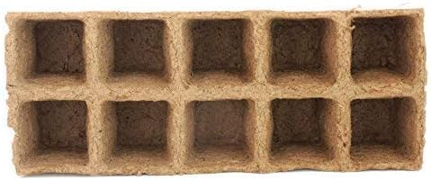 Daniel's Plants 2" Naked Pots Seedling Trays | Natural Plantable Seed Starter Trays | OMRI-Listed Biodegradable | Earth Friendly Contains No Peat | 100 Cell 2 Inch Tray (100, 2 Inch Tray)