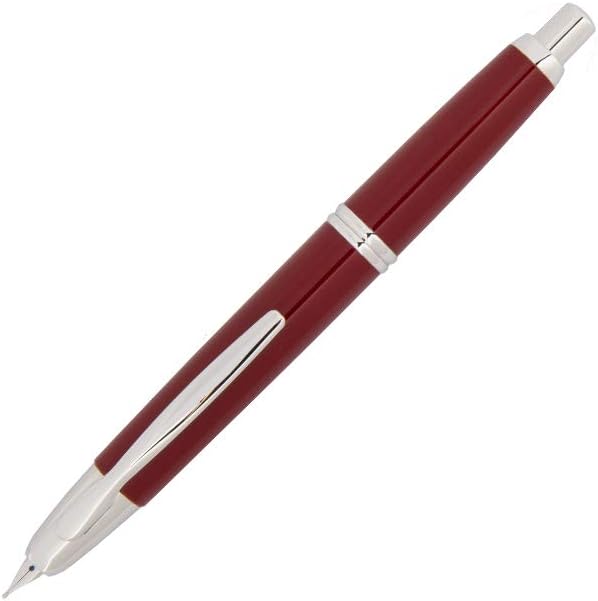 PILOT Vanishing Point Collection Refillable & Retractable Fountain Pen, Red Barrel with Rhodium Accents, Blue Ink, Broad Nib (60344)