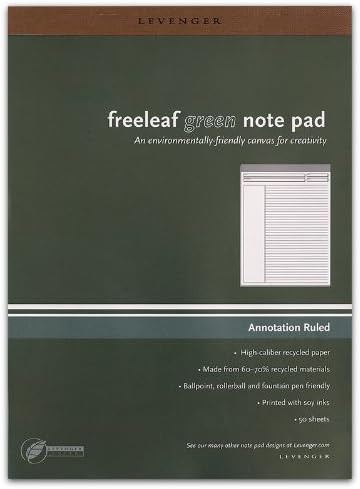 Levenger Freeleaf Recycled Annotation Ruled Pads, Letter(5) (ADS5510)