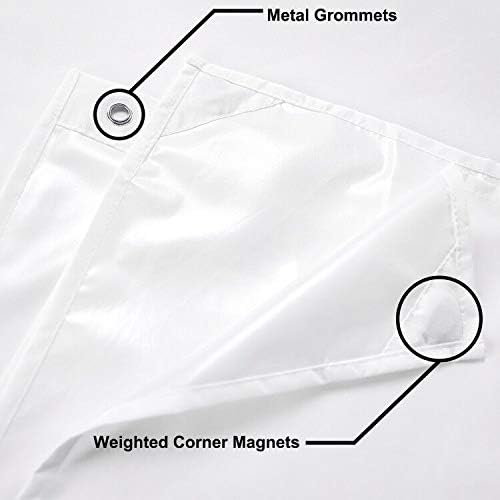 Ultimate Waterproof Extra Long Fabric Shower Curtain or Liner 72x84, Breathable TPU & Machine Washable, Use for Bath Tub/Stall in Home and Hotel, White, 72"x84"