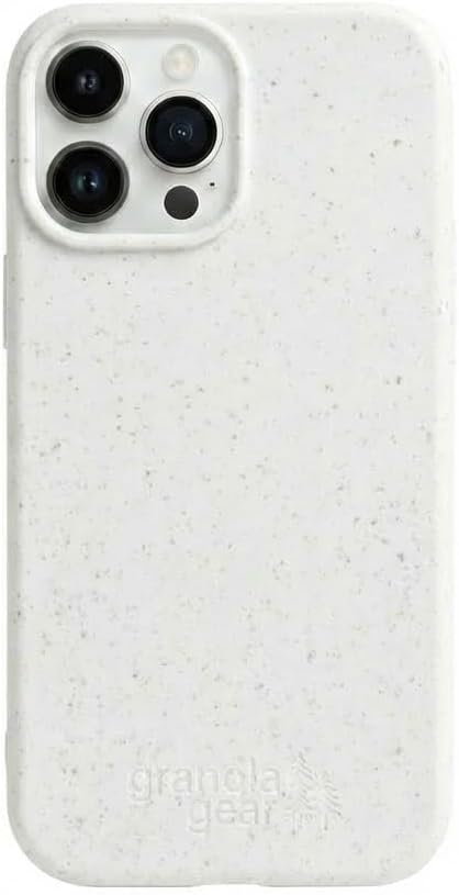 Eco by GranolaGear - Eco-Friendly Phone Case for iPhone 15 Pro Max - Biodegradable, Compostable, Plastic-Free, Made from Plants - Alpine Snow