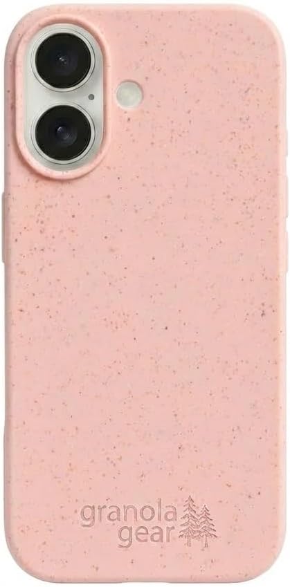 Eco by GranolaGear - Eco-Friendly Phone Case for iPhone 17 - Biodegradable, Compostable, Plastic-Free, Made from Plants - Pink Sands