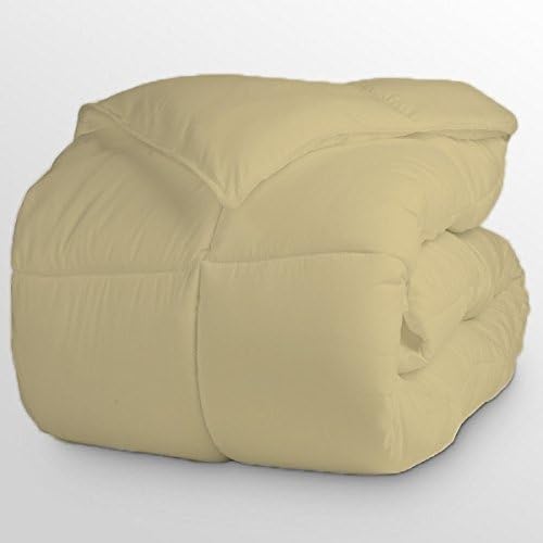 Luxurious and Hypoallergenic 600 Thread Count 1 Piece Down Alternative Comforter 100% Egyptian Cotton Solid (King/Cal King, Taupe)