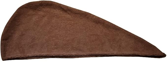 Queena Women Microfiber Bath Towel Wrap & Hair Turban Adjustable Spa Shower Cover Up,Coffee