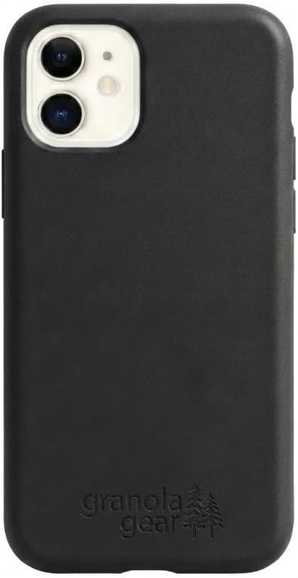Eco by GranolaGear - Eco Friendly Phone Case for iPhone 11 Biodegradable, Compostable, Plastic-Free, Made from Plants - Black Stone