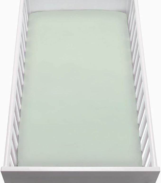 Newton Baby Fitted Crib Sheet (2-Pack) - Ultra Breathable and Soft, Organic Cotton, Fits All Standard Cribs, Sage