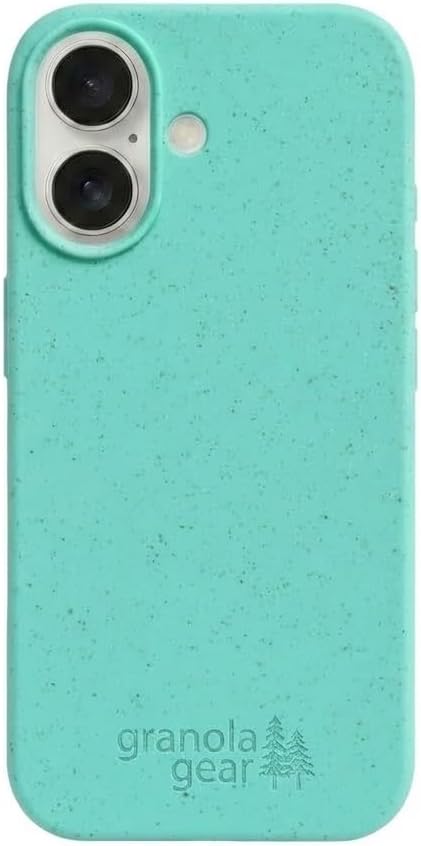 Eco by GranolaGear - Eco-Friendly Phone Case for iPhone 17 - Biodegradable, Compostable, Plastic-Free, Made from Plants - Sea Glass