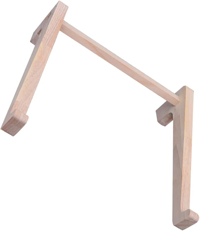 Wood Laptop Stand and Tablet Support Holder for Office Use, Large Portable Rubberwood Laptop Riser Compatible with 14.8-17.6 Inch Devices, Stable Desktop Organizer for Home