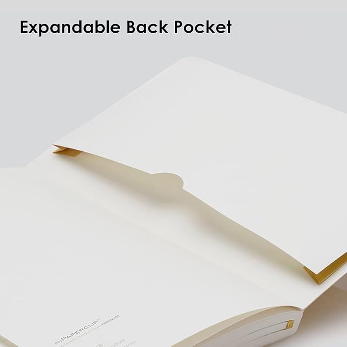 myPAPERCLIP Executive Series Notebook, A5 (5.83 x 8.27 in) Plain, Yellow