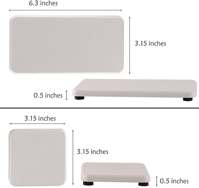 6 PCS Diatomite Soap Dish Set, Water Absorbent & Quick-Drying, Grooved Design, Eco-Friendly Stone Soap Holder for Kitchen, Bathroom& Plants & toiletries MP10