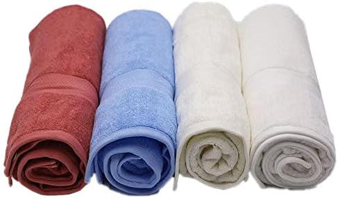 ORGANIC TEXTILES Organic Cotton Bath Towel for Comfort and Absorption, GOTS Certified, Rose Burgundy, Set of 2